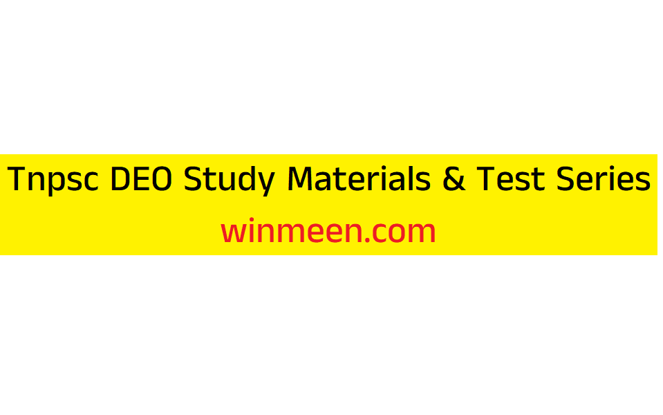 Tnpsc DEO Study Materials & Test Series WINMEEN